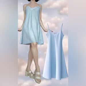 💙 Vintage Baby Blue lingerie Slip